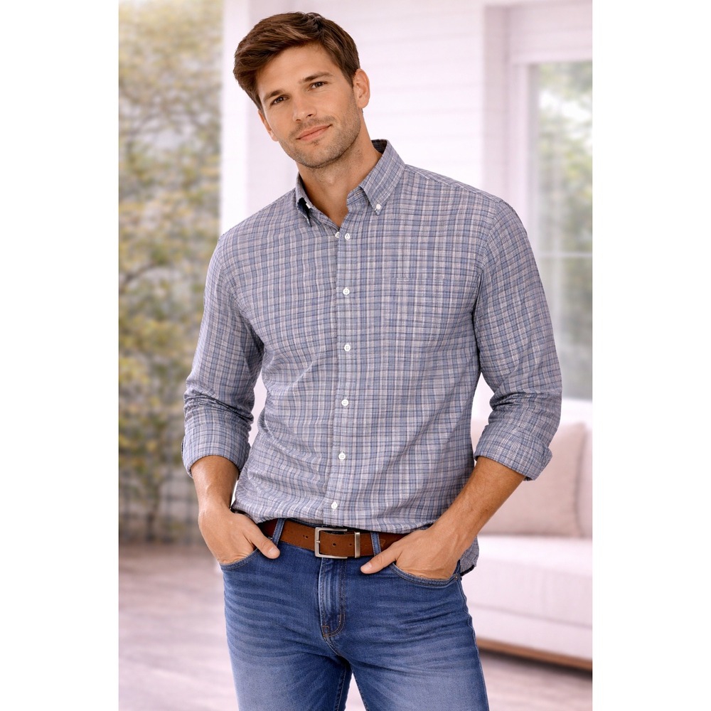 Dockers- Green and Blue Plaid Casual Shirt Size XL